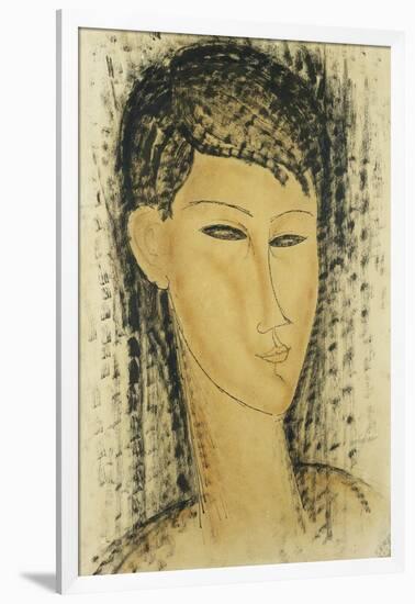 Head of a Young Women-Amedeo Modigliani-Framed Giclee Print