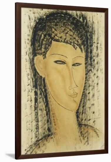 Head of a Young Women-Amedeo Modigliani-Framed Giclee Print