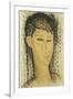 Head of a Young Women-Amedeo Modigliani-Framed Giclee Print