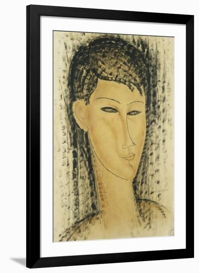 Head of a Young Women-Amedeo Modigliani-Framed Giclee Print