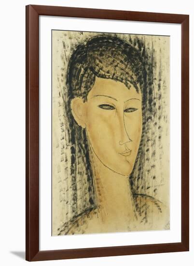 Head of a Young Women-Amedeo Modigliani-Framed Giclee Print