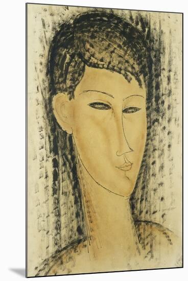 Head of a Young Women-Amedeo Modigliani-Mounted Giclee Print