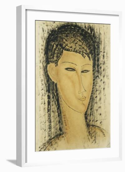 Head of a Young Women-Amedeo Modigliani-Framed Giclee Print