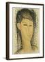 Head of a Young Women-Amedeo Modigliani-Framed Giclee Print