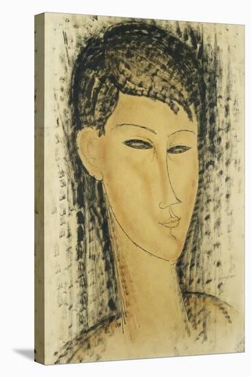 Head of a Young Women-Amedeo Modigliani-Stretched Canvas