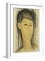 Head of a Young Women-Amedeo Modigliani-Framed Premium Giclee Print