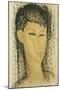 Head of a Young Women-Amedeo Modigliani-Mounted Premium Giclee Print