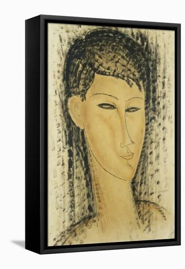 Head of a Young Women-Amedeo Modigliani-Framed Stretched Canvas