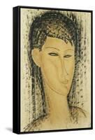 Head of a Young Women-Amedeo Modigliani-Framed Stretched Canvas