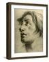 'Head of a Youth, almost in profile and looking up', mid 18th century, (1928)-Giovanni Battista Tiepolo-Framed Giclee Print