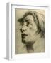 'Head of a Youth, almost in profile and looking up', mid 18th century, (1928)-Giovanni Battista Tiepolo-Framed Giclee Print