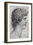 'Head of a Youth in Profile to the Right', c1480 (1945)-Leonardo Da Vinci-Framed Giclee Print