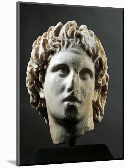 Head of Alexander Great Sculpture from Yannitsa', Near Pella, Greece-null-Mounted Giclee Print