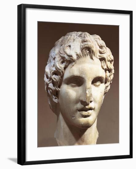 Head of Alexander the Great, 330 Bc, Leocata, Greece BC-null-Framed Giclee Print