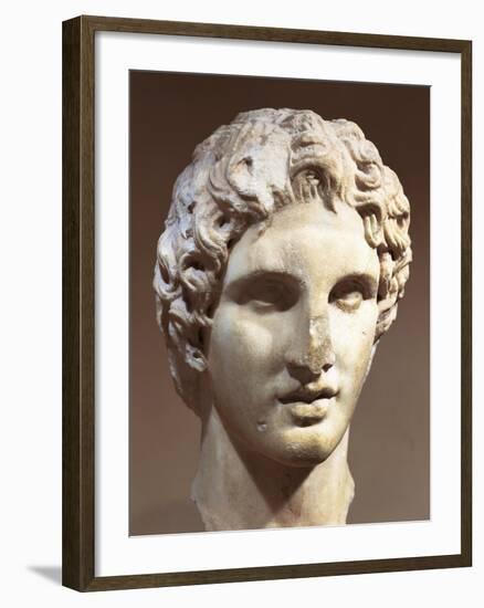 Head of Alexander the Great, 330 Bc, Leocata, Greece BC-null-Framed Giclee Print