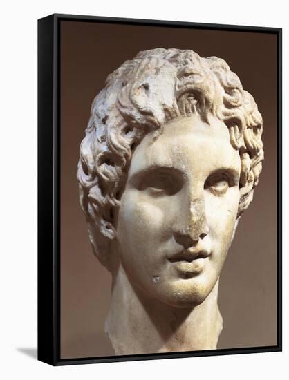 Head of Alexander the Great, 330 Bc, Leocata, Greece BC-null-Framed Stretched Canvas