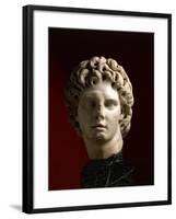 Head of Alexander the Great, Sculpture from Italica, Spain BC-null-Framed Giclee Print