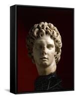 Head of Alexander the Great, Sculpture from Italica, Spain BC-null-Framed Stretched Canvas