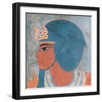 Head of Amenophis III from the Tomb of Onsou, 18th Dynasty, 1550-1295 BC (Mural)-null-Framed Giclee Print