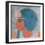 Head of Amenophis III from the Tomb of Onsou, 18th Dynasty, 1550-1295 BC (Mural)-null-Framed Giclee Print