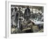 Head of an African Tribe Interviewing with the French-null-Framed Giclee Print