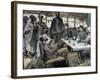 Head of an African Tribe Interviewing with the French-null-Framed Giclee Print