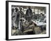 Head of an African Tribe Interviewing with the French-null-Framed Giclee Print