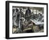 Head of an African Tribe Interviewing with the French-null-Framed Giclee Print