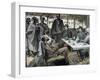 Head of an African Tribe Interviewing with the French-null-Framed Giclee Print