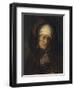 Head of an Aged Woman, 1655-60-Rembrandt van Rijn-Framed Giclee Print