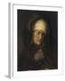 Head of an Aged Woman, 1655-60-Rembrandt van Rijn-Framed Giclee Print