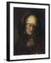 Head of an Aged Woman, 1655-60-Rembrandt van Rijn-Framed Giclee Print