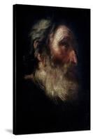 HEAD OF AN APOSTLE - 17TH CENTURY - OIL/ CANVAS - 38x32 cm - SPANISH BAROQUE - NP 2773-FRANCISCO HERRERA THE ELDER-Stretched Canvas