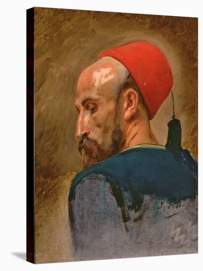 Head of an Arab in a Fez-Isidore Pils-Stretched Canvas