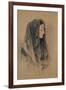 Head of an Italian Girl in a Mantilla-John Frederick Lewis-Framed Giclee Print