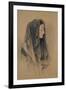 Head of an Italian Girl in a Mantilla-John Frederick Lewis-Framed Giclee Print