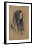 Head of an Italian Girl in a Mantilla-John Frederick Lewis-Framed Giclee Print