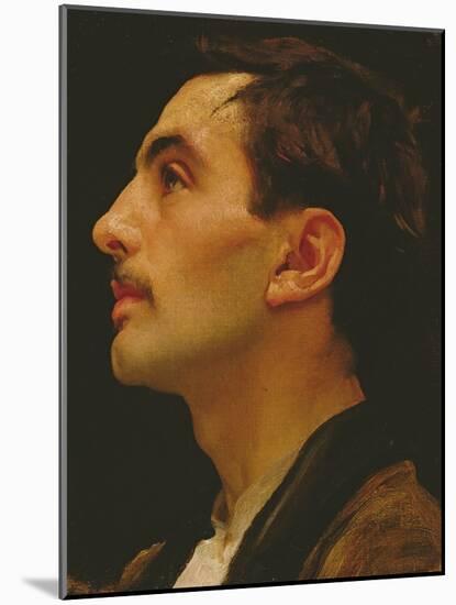 Head of an Italian Model, C.1855-Frederick Leighton-Mounted Giclee Print