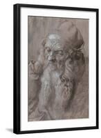 Head of an Old Man, 1521-Albrecht Dürer or Duerer-Framed Giclee Print