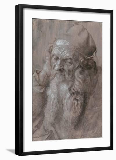 Head of an Old Man, 1521-Albrecht Dürer or Duerer-Framed Giclee Print