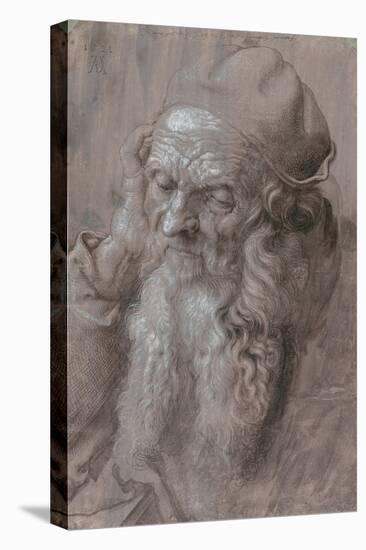 Head of an Old Man, 1521-Albrecht Dürer or Duerer-Stretched Canvas