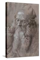 Head of an Old Man, 1521-Albrecht Dürer or Duerer-Stretched Canvas