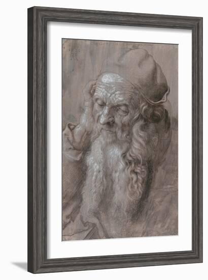 Head of an Old Man, 1521-Albrecht Dürer or Duerer-Framed Giclee Print