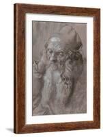 Head of an Old Man, 1521-Albrecht Dürer or Duerer-Framed Giclee Print