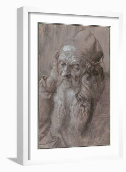 Head of an Old Man, 1521-Albrecht Dürer-Framed Giclee Print