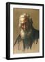 Head of an Old Man, 1881 (Oil on Canvas)-Alphonse Legros-Framed Giclee Print