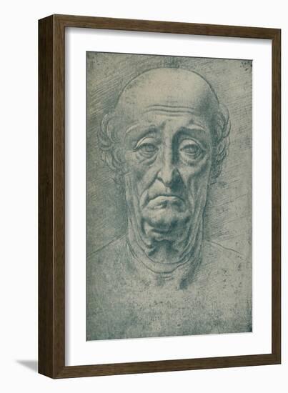 'Head of an Old Man', c15th century, (1932)-Leonardo Da Vinci-Framed Giclee Print