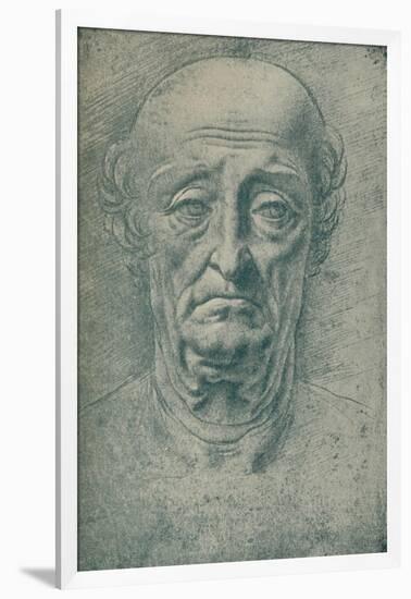 'Head of an Old Man', c15th century, (1932)-Leonardo Da Vinci-Framed Giclee Print