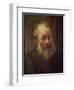 Head of an Old Man, circa 1650-Rembrandt van Rijn-Framed Giclee Print