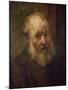 Head of an Old Man, circa 1650-Rembrandt van Rijn-Mounted Giclee Print